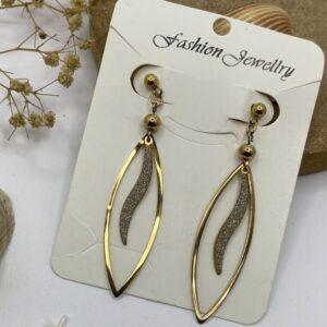 گوشواره استیل طلایی