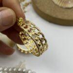 گوشواره حلقه ای جدید بزرگ طلایی